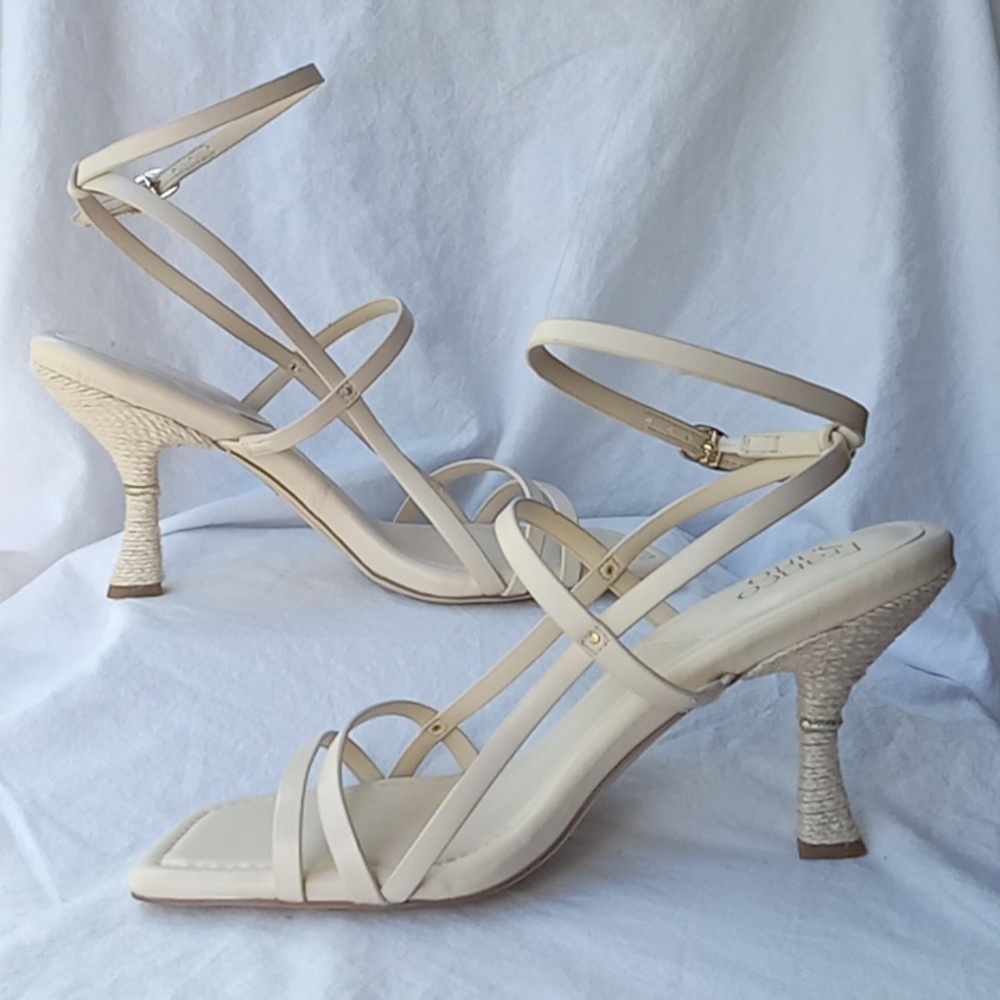 *Clear out* Franco Sarto Rebel Ankle Strap Square Toe Sandals, Nude Size 11